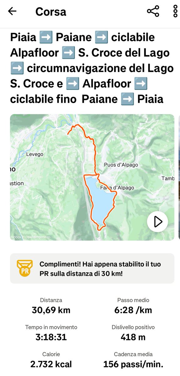 galloforcello2's tweet photo. 💣 oggi corsetta per smaltire il paninozzo di ier sera... #run e rispetto alla volta scorsa è andata meglio. #lagodisantacroce #belluno #20gennaio2025 https://t.co/JZiJWmLI8h