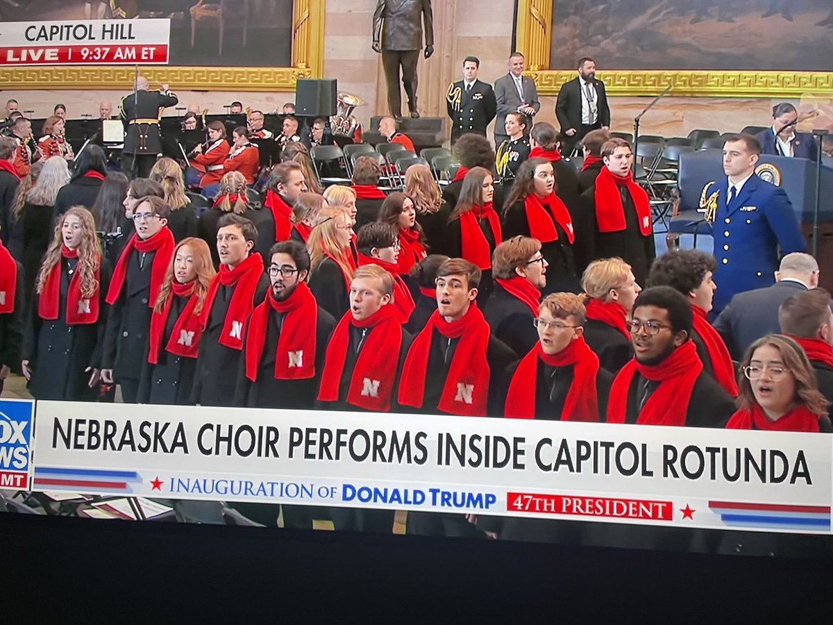 NickInzerello's tweet photo. Nebraska Choir. ❤️ #Inauguration2025 https://t.co/QMZsfUum3i