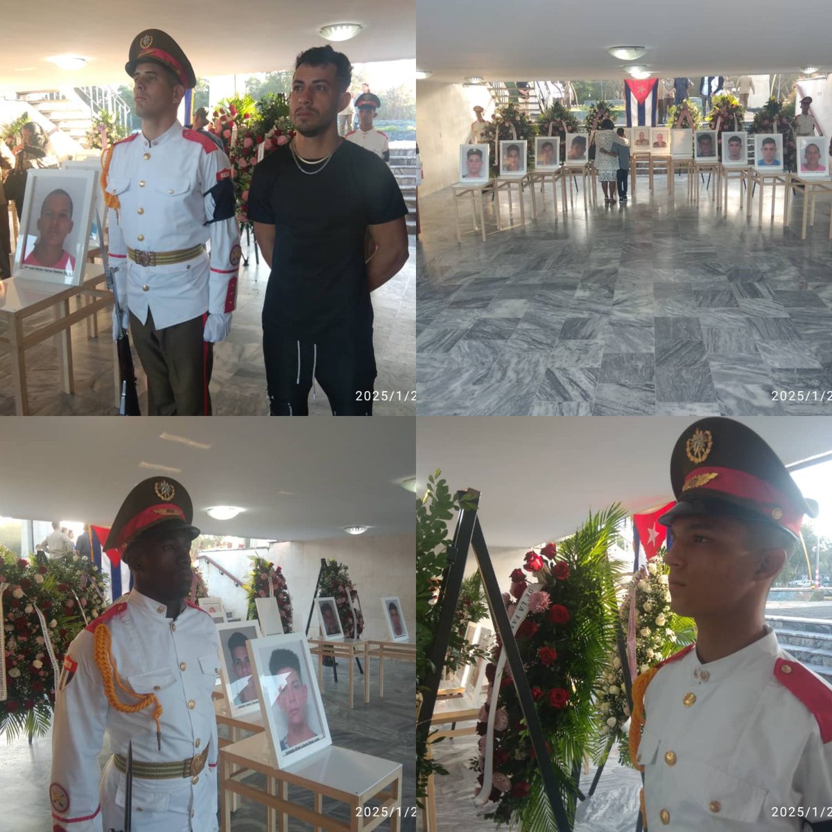 casa_102's tweet photo. Con profundo respeto, el pueblo holguinero rinde homenaje a los 13 combatientes caídos en el cumplimiento del deber. La ceremonia militar se lleva a cabo en la Plaza de la Revolución "Calixto García". #CubaHonra #Cuba https://t.co/8LjhWwTXlJ