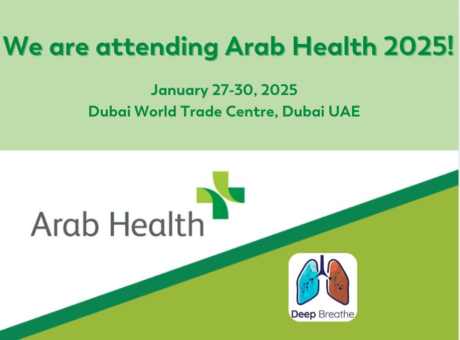 Deep Breathe (@deepbreatheinc) on Twitter photo Next week, our Founder & CEO, <a href="/arntfield/">Robert Arntfield</a>, will represent Deep Breathe at the Arab Health Conference in Dubai!
We’re thrilled to join global leaders and industry professionals at this premier healthcare event. 🩺
Attending? Let’s connect! Email us at sales@deepbreathe.ai to Next week, our Founder & CEO, <a href="/arntfield/">Robert Arntfield</a>, will represent Deep Breathe at the Arab Health Conference in Dubai!
We’re thrilled to join global leaders and industry professionals at this premier healthcare event. 🩺
Attending? Let’s connect! Email us at sales@deepbreathe.ai to