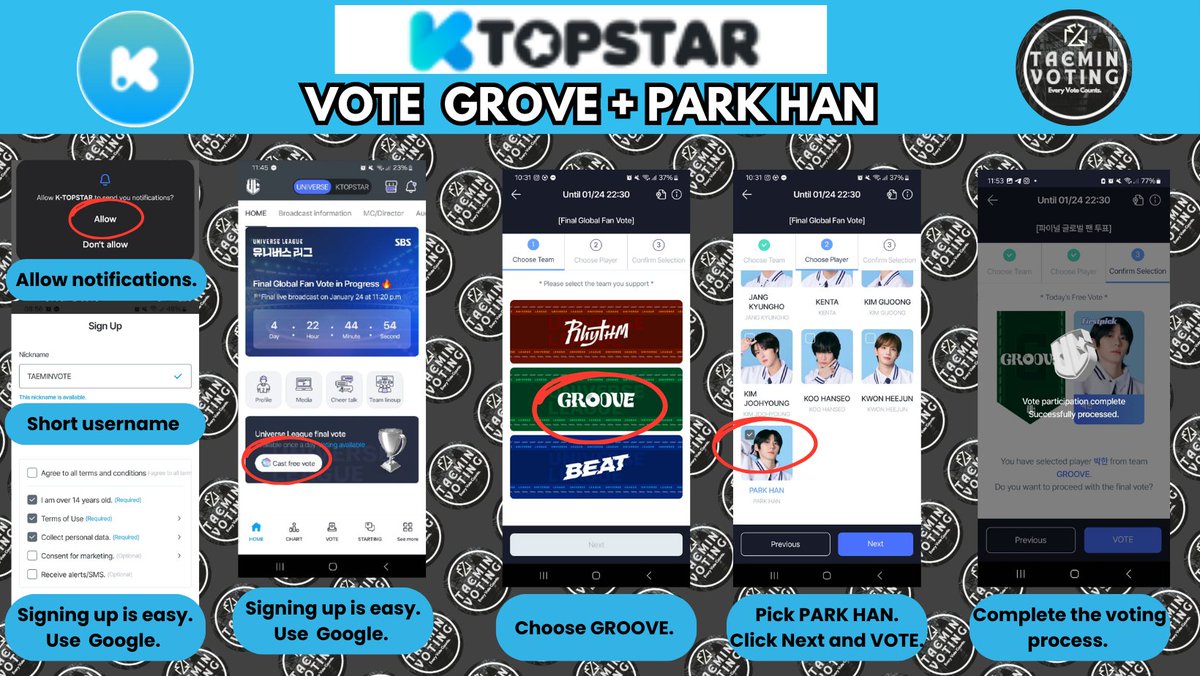 TAEMINVoting's tweet photo. 📢 Voting x Streaming Collab 

💛TAEMates and Ha-Dans 💚, we are happy to announce a collab with @ParkHanGlobal 
📢 No COLLECTION neeeded. Cast your free vote daily.
Taemates will vote for Grove and PARK HAN on Ktopstar  and Ha-Dans will be streaming #TAEMIN Sexy in The Air MV on YouTube.
Download Ktopstar: 🔗https://t.co/N9w3rkBIIn

💛TAEMates, please participate and post your proof under this post. 
📰Here's a short Tutorial on How to sign up, vote and provide voting proof.  Make sure you follow the format requested by ParkhanGlobal.