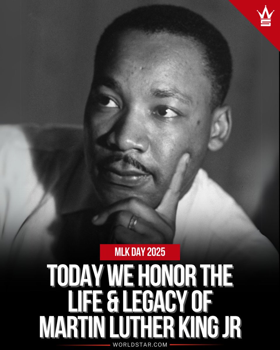 WORLDSTAR's tweet photo. Today we remember the life of #DrMartinLutherKingJR and celebrate his life and legacy. #MLKDay https://t.co/y2PezBETRs