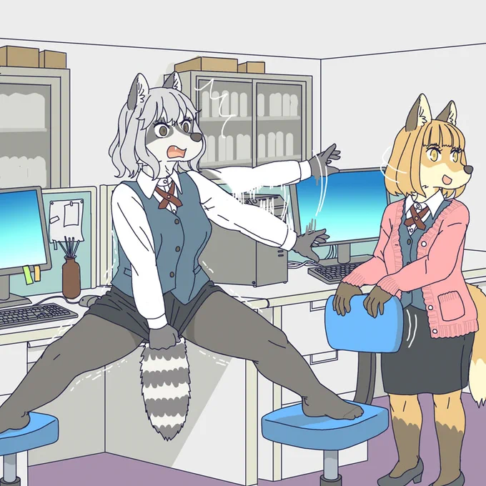 割けちゃいそうなアライグマ 
