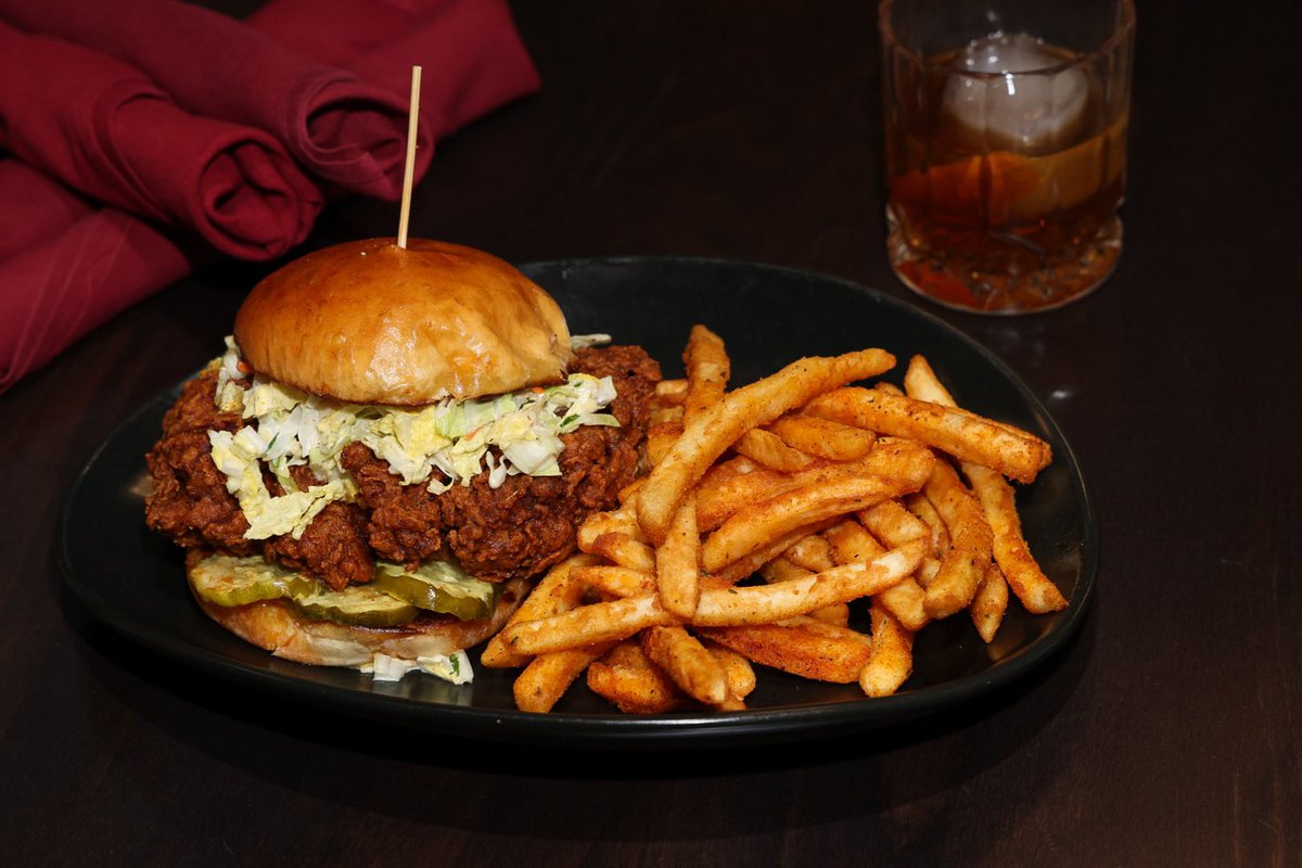 Legion’s Fried Chicken Sandwich just got a Sweet and Spicy twist. 
Sweet and Hot Chicken Sandwich! It’s tossed in Nashville hot sauce, topped with dill pickles, honey mustard, and fresh cabbage slaw, all served on a toasted brioche bun.

Come try this flavor bomb!
#friedchicken