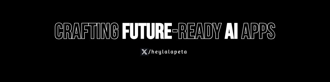 🚀 Just updated my Twitter header: 

🧠 Crafting Future-Ready AI Apps

✨ Let’s shape the future together!

👉 Follow me: <a href="/heylalapeta/">Prasanth Lalapeta</a>