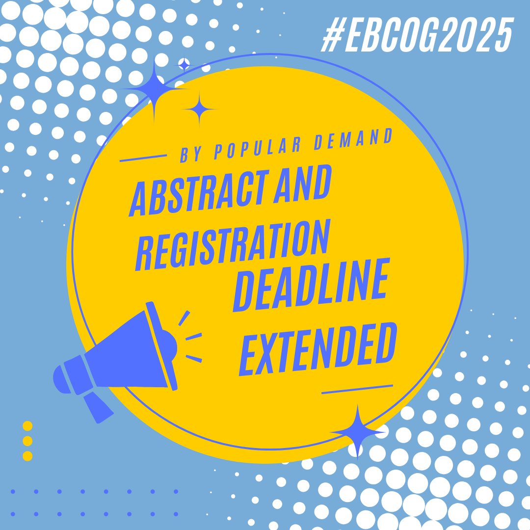 By popular demand, the abstract submission deadline has been extended for one time only, until 30 January 2025. As submitting an abstract requires a congress registration, we’ve also extended the Early Bird registration until 30th January.

ebcog-congress.eu/registration/r…