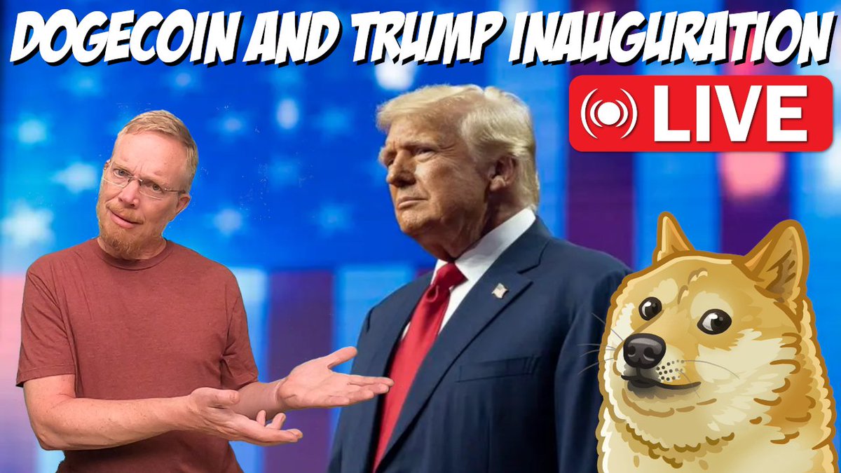 KrissPax (@krisspax) on Twitter photo We will be watching the crypto charts and talking $DOGE, $BTC, $TRUMP, $MELANIA and so much more as we see if Dogecoin and Bitcoin trading volume picks up during the Trump Inauguration.  We will also be playing Trump's speech LIVE, so come join us!
Link: youtube.com/watch?v=_tYX00… We will be watching the crypto charts and talking $DOGE, $BTC, $TRUMP, $MELANIA and so much more as we see if Dogecoin and Bitcoin trading volume picks up during the Trump Inauguration.  We will also be playing Trump's speech LIVE, so come join us!
Link: youtube.com/watch?v=_tYX00…
