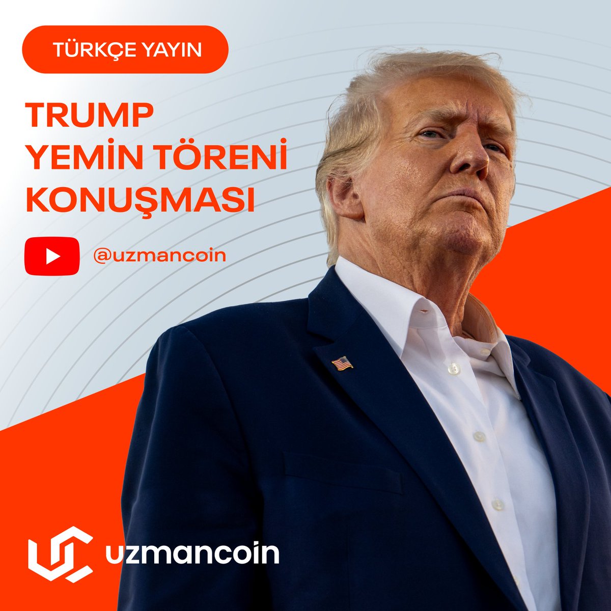 "Kripto başkanı" Donald Trump'ın yemin törenindeki konuşmasını, Türkçe simultane çeviri ile YouTube kanalımızdan canlı olarak aktaracağız. Saat 20.00'de buluşalım!