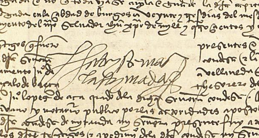 Scripta_'s tweet image. ¿Una ayudita para confirmar nuestras sospechas sobre esta firma? 🤗
Fuente: BAENA,C.250,D.21-29 (imags. 9 y 12)
pares.mcu.es/ParesBusquedas…