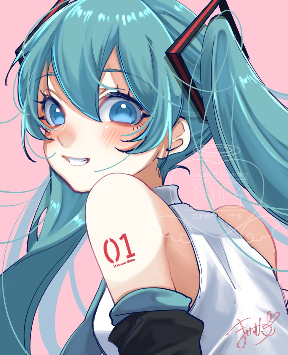 初音ミク「ミクちゃんと暮らす#初音ミク 」|まいむぎのイラスト