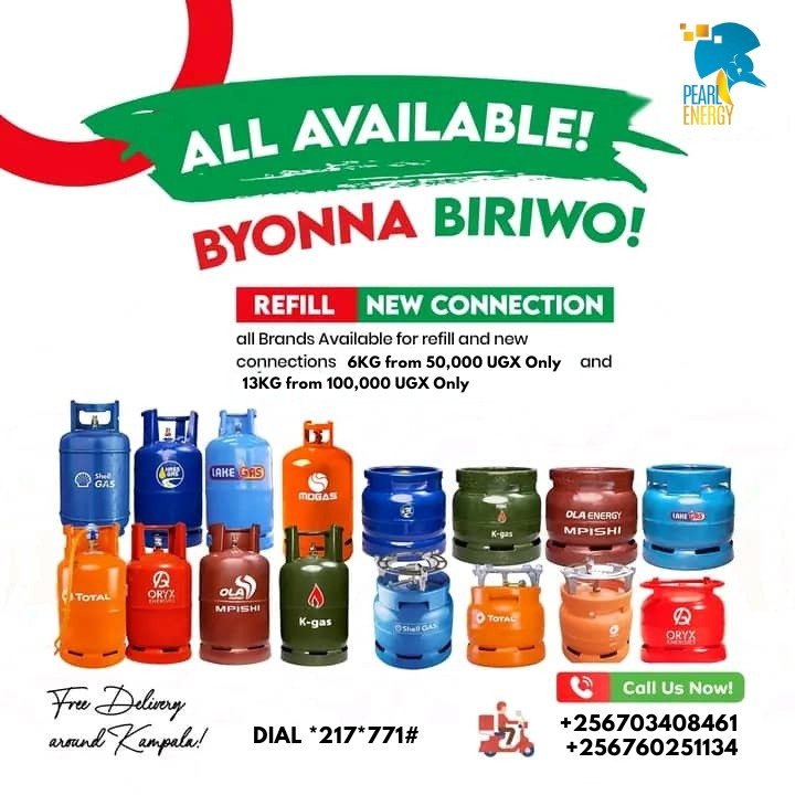 PearlEnergyAPP's tweet photo. Get 5,000 UGX off all gas refills of all brands—order fast via *217*771# or call 0703408461/0760251134 for instant service using our USSD and merchant codes! Airtel-1195366, MTN-147653. https://t.co/VHNCPheDP6