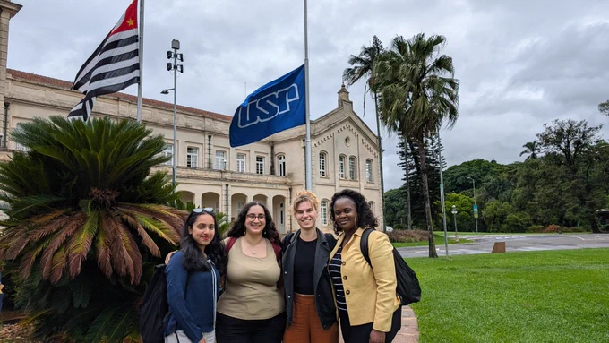 Ankitha and peers from Universities of Leeds and York at the University of São Paulo. Credit: Ankitha Manohar