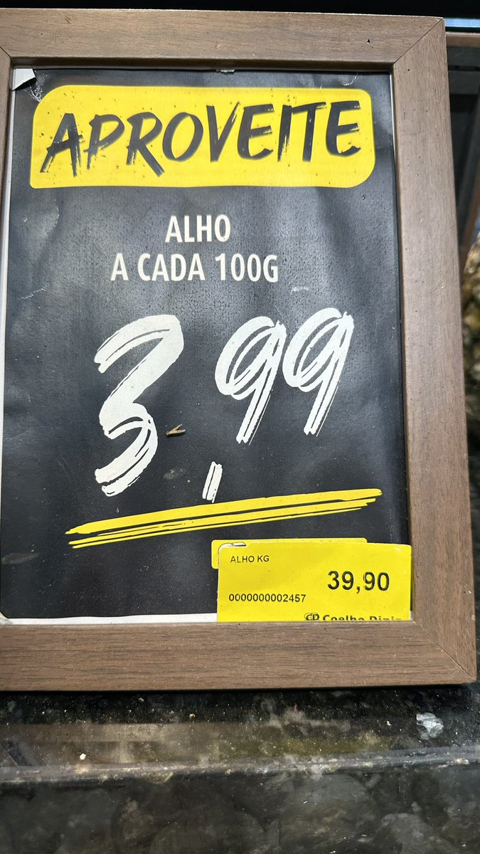 scl_andre's tweet image. Preço do alho. 👀