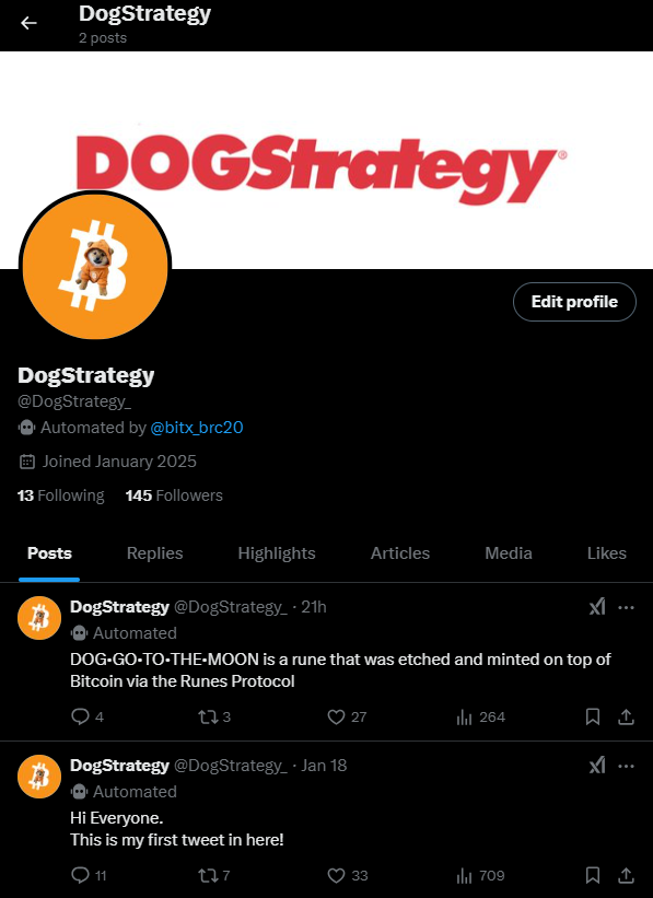 bitx_brc20's tweet photo. That's one small step for man, one giant leap for $DOG!

Like RT Drop bc1p to be included in the list 🟠

FCFS 24H