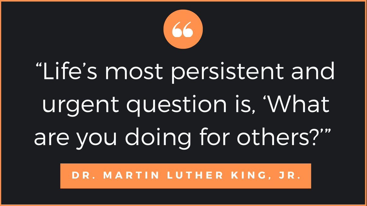 Elevate Capital (@pdxelevatevc) on Twitter photo “Life’s most persistent and urgent question is, ‘What are you doing for others?” –Dr. Martin Luther King, Jr. #MLK #MLKDay #MartinLutherKingJr “Life’s most persistent and urgent question is, ‘What are you doing for others?” –Dr. Martin Luther King, Jr. #MLK #MLKDay #MartinLutherKingJr