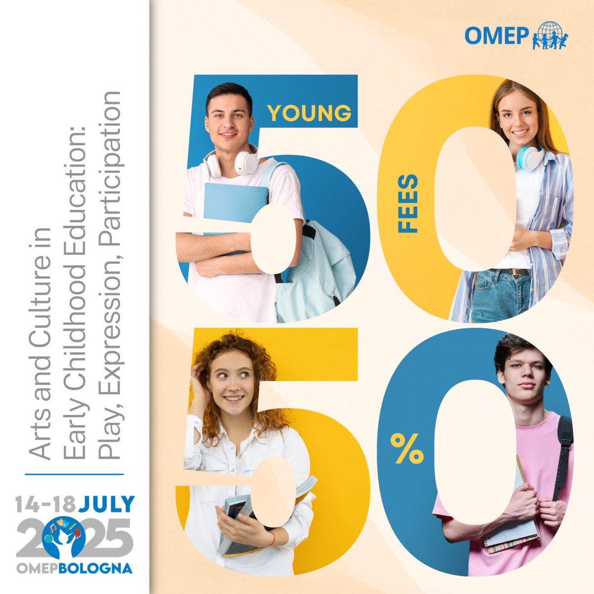 For all young people under 30 a great opportunity to attend the 𝟕𝟕𝐭𝐡 𝐎𝐌𝐄𝐏 𝐖𝐨𝐫𝐥𝐝 𝐂𝐨𝐧𝐟𝐞𝐫𝐞𝐧𝐜𝐞.
For the first 50 participants, the fee will be discounted by 50%.
The promotion is valid for registrations by 31 January 2025.
📌 omep2025.org