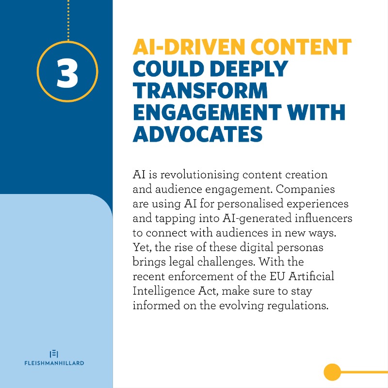 fleishmanEU's tweet photo. 2025 is off to a dynamic start! Here are 3 key trends shaping #SocialMedia:
1️⃣ Short videos continue to dominate.
2️⃣ Niche communities rise on LinkedIn &amp; decentralised platforms.
3️⃣ AI-generated influencers are transforming engagement.

Want to know more? Reach out to our expert.