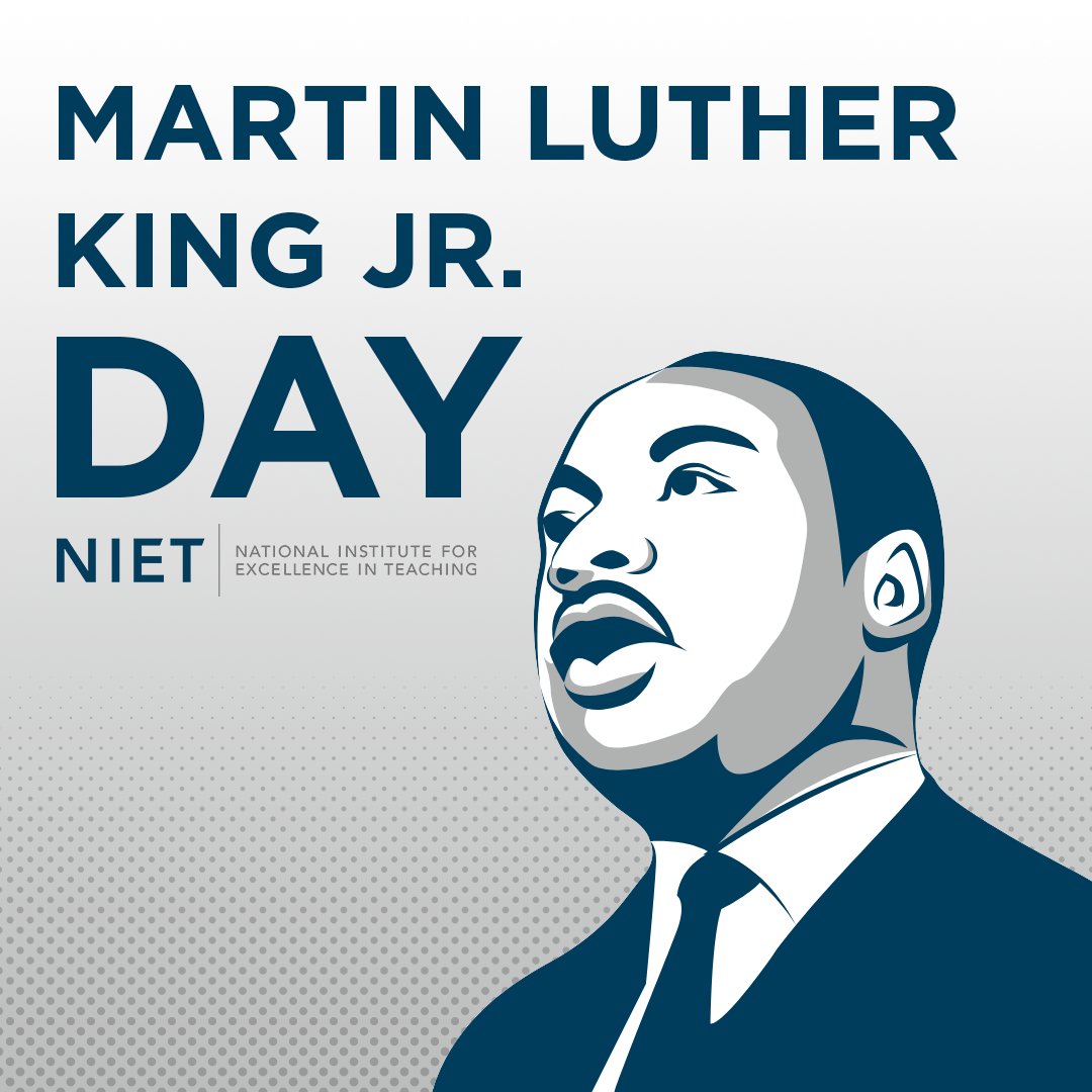 This #MLKDay, we celebrate the life of Dr. Martin Luther King Jr., who's vision for equality powerfully resonates in the work of education: high quality teaching for every student. <a href="/NIETteach/">National Institute for Excellence in Teaching</a>