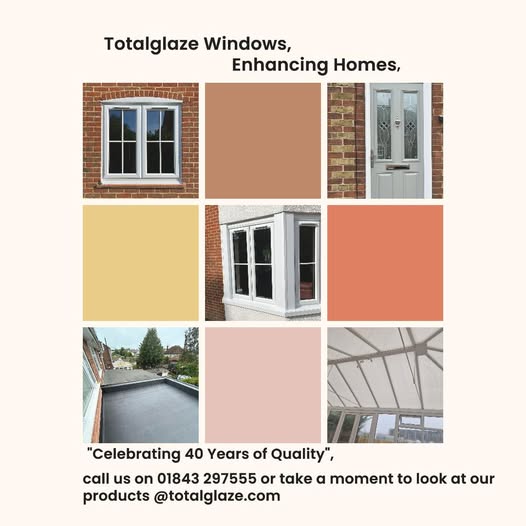 TotalglazeLtd's tweet photo. This year we are celebrating 40 years of trade, enhancing homes throughout Kent. Come and have a look at all the products on our website https://t.co/3v3eJweZ4p or simply call us on 01843 297555
#40years #40thanniversary #40yearsoftrading #40th #thebig40 https://t.co/pX14xsl29V