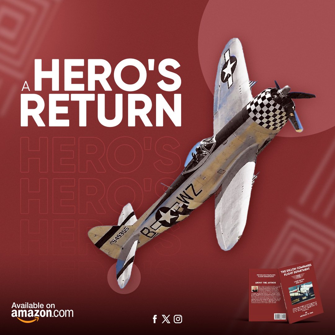 MSims32635's tweet photo. Welcome home, hero! 1st Lt. Ray E. 'Ace' Dillon Jr. returns from his valiant service in the European theater during World War II. His bravery and skill as a P-47 pilot helped turn the tide of the war.

Stay tuned for more. Coming soon!

#DillonFlightDepartment #pilotlife https://t.co/TBU69VvAxd