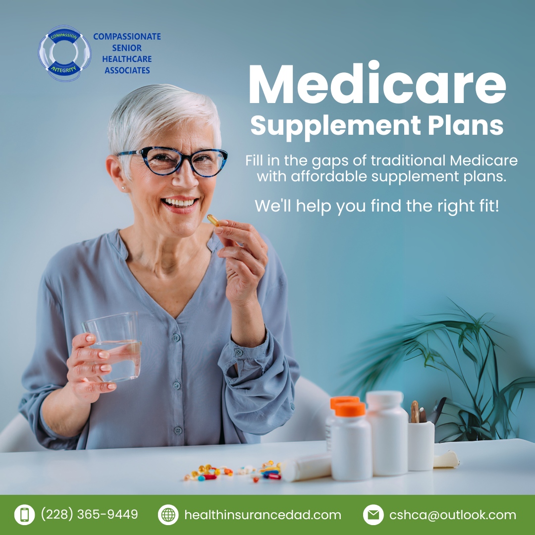 Ensure you're fully covered with affordable Medicare supplement options. 

These plans help fill in the gaps of traditional Medicare, offering extra protection for your health and finances. 

We're here to guide you every step of the way to find the best fit for your needs. 💙
