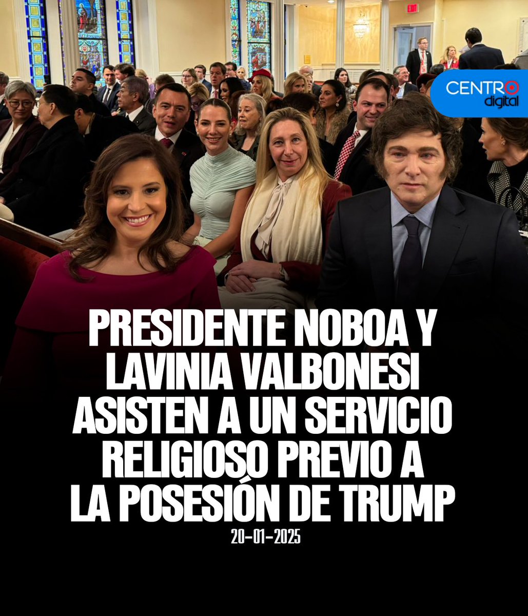 LibreMENTE79's tweet photo. Presidentes Noboa y Milei en la posesión del Presidente Trump. 
- Correa sin visa, no puede entrar ni al Walgreens. 😂😂😂 https://t.co/RsAvzcd2lL