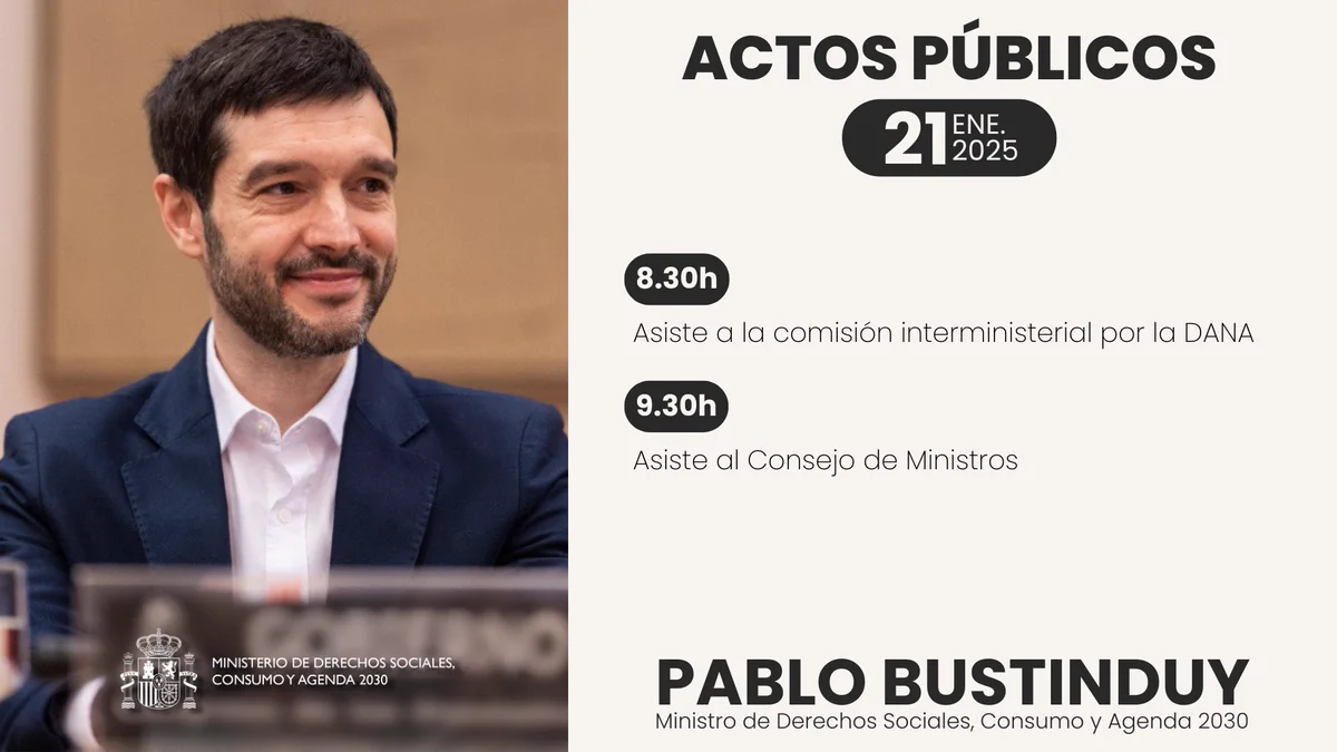 A las 8:30, asiste a la comisión interministerial por la DANA. A las 9:30, asiste al Consejo de Ministros