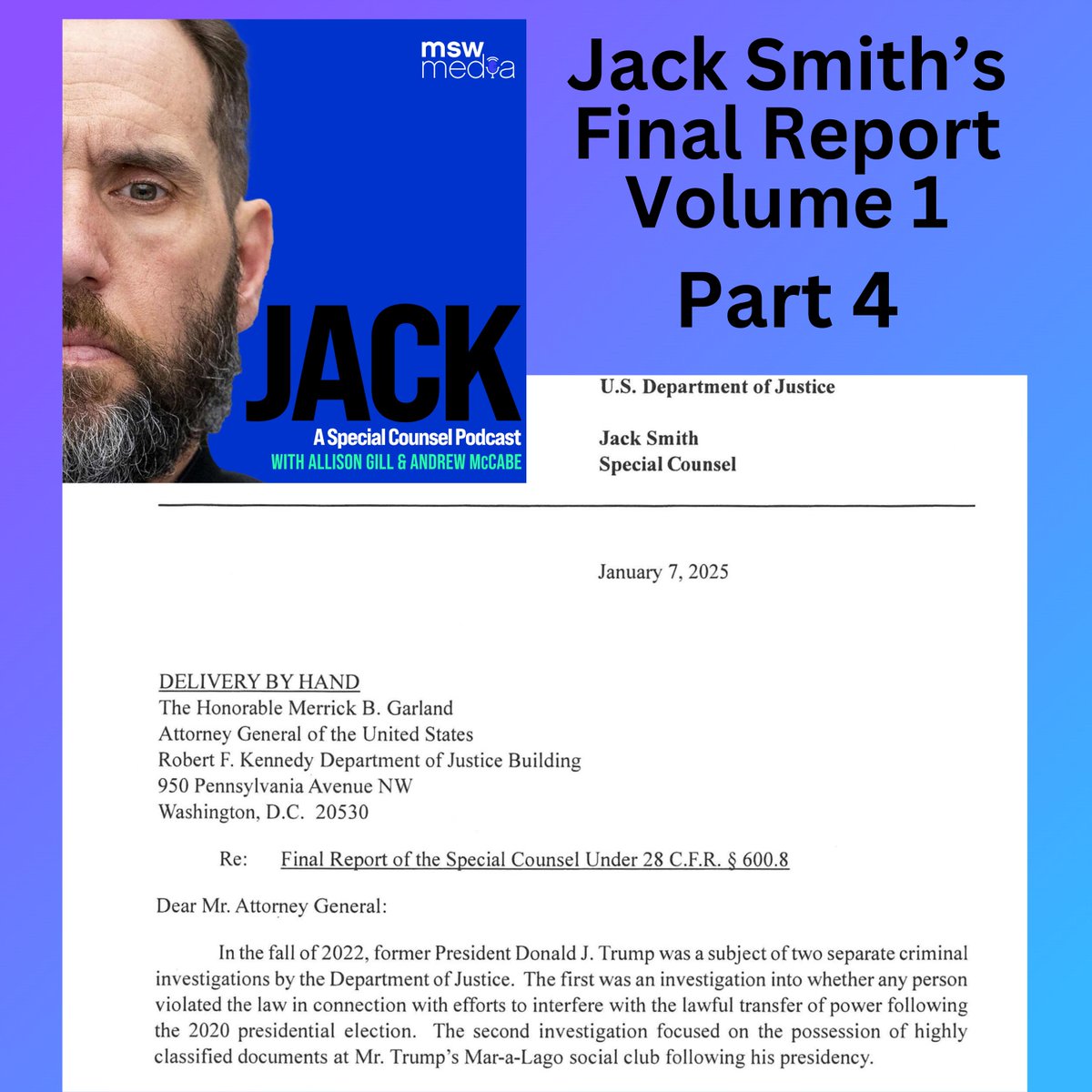 mswmediapods's tweet photo. New #Jackpod🔥with @MuellerSheWrote and #AndyMcCabe #MSWMedia
Listen: https://t.co/7lPVbK76Mv https://t.co/fCyOaS2y51