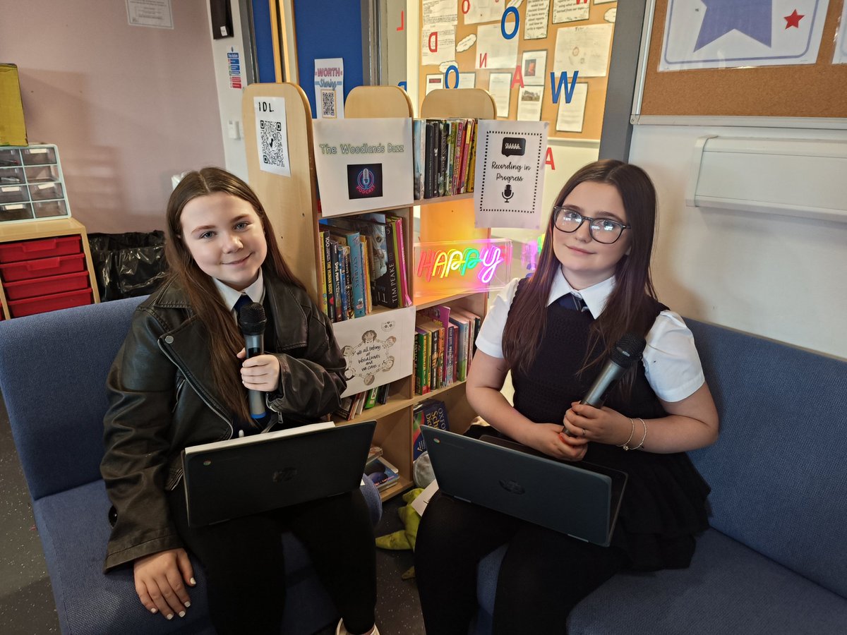 P7/6 launched their new class podcast today. The Woodlands Buzz will be posted weekly and will include learning in class plus special guest interviews and some puzzles to solve along the way. If you are a parent/carer in P7/6 head over to Seesaw for ep1 now 🎙️🌟💙 <a href="/AttainRen/">Renfrewshire Attainment Team</a>