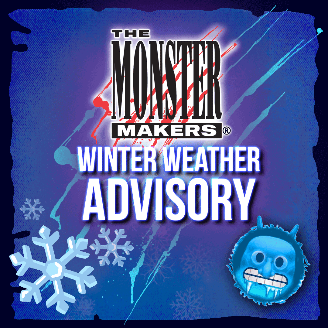 Howdy, Monster Maker!
Due to the record-breaking cold weather currently impacting Cleveland, Ohio, we at Monster Makers are pausing shipping operations this week to protect your materials from freezing during transit. 

For more info, read our newsletter: 
mailchi.mp/monstermakers/…
