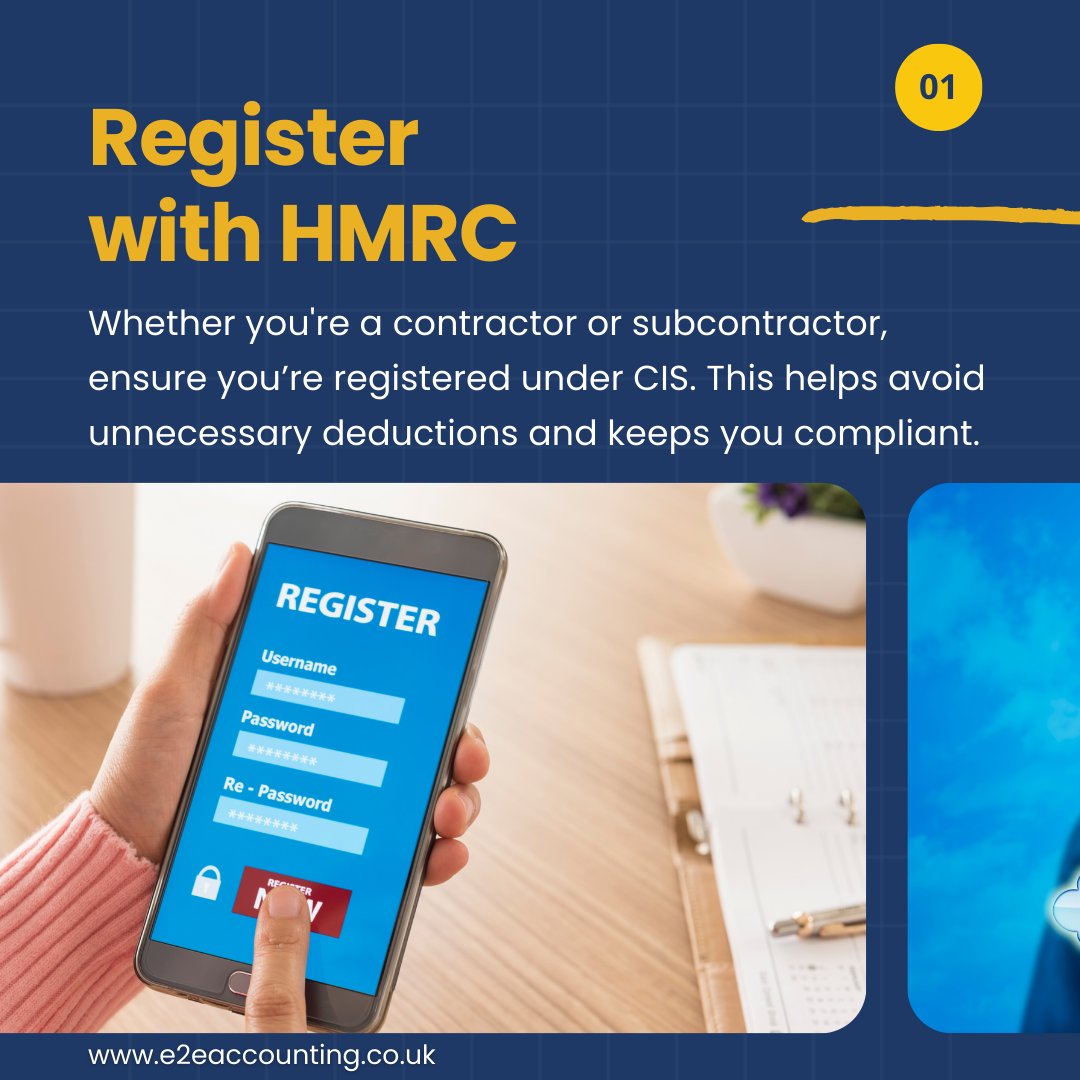 AccountingE2e's tweet image. 👉 Need expert help to manage CIS deductions and refunds? 

We’re just a message away!
#ciscompliance #constructionaccounting #avoiddoubletaxation #hmrcdeadlines #taxefficiency