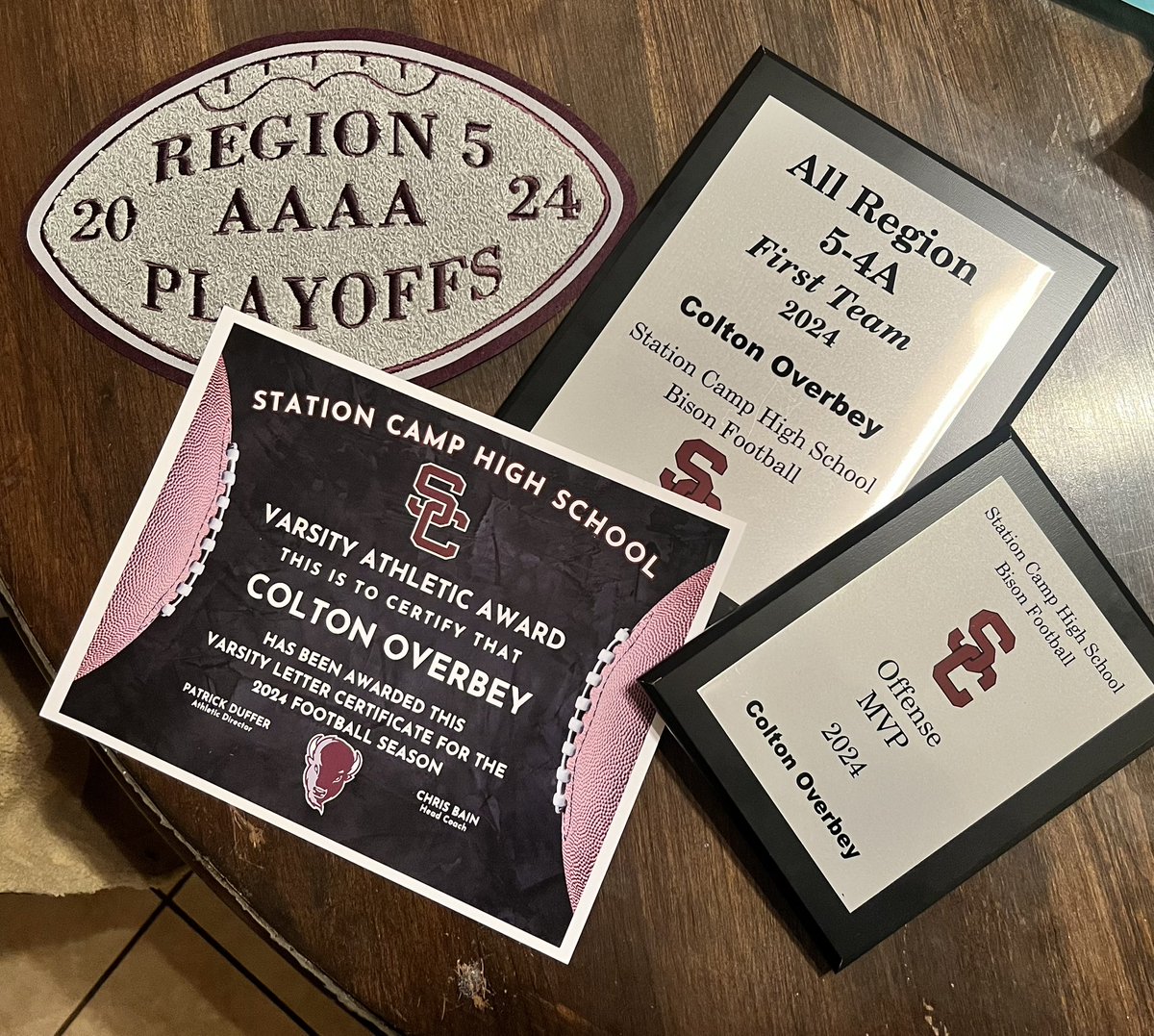 Cynthia Brinkerhoff, Ed.S (@mcguirec88) on Twitter photo What an awesome surprise to find out <a href="/COverbey2027/">Colton Overbey</a> was named All Region 5-4A First Team and such an honor for his team to vote him Offense MVP! So thankful for his coaches and teammates who allow him to be the QB he is! What an awesome surprise to find out <a href="/COverbey2027/">Colton Overbey</a> was named All Region 5-4A First Team and such an honor for his team to vote him Offense MVP! So thankful for his coaches and teammates who allow him to be the QB he is!