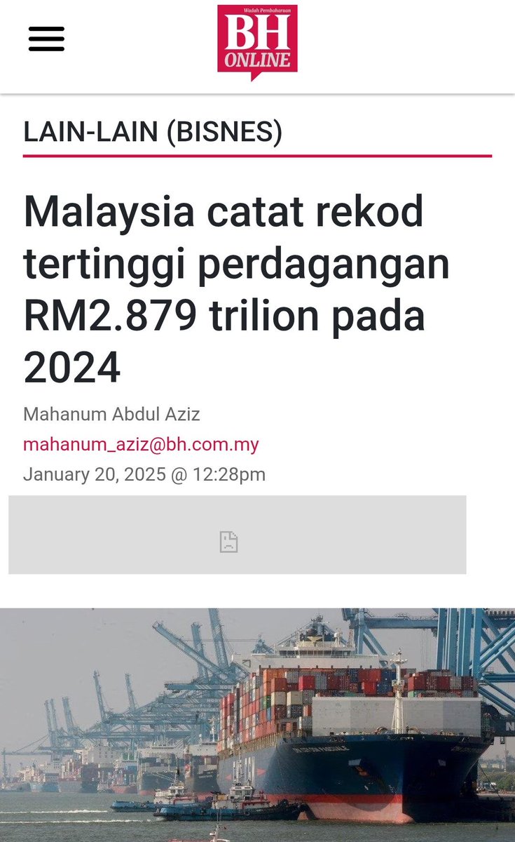 Satu lagi berita baik. 

Sukacita dimaklumkan satu lagi kejayaan kerajaan Madani pimpinan YAB PMX <a href="/anwaribrahim/">Anwar Ibrahim</a>. 

Perpaduan dan usaha gigih bekerja sebagai satu pasukan amat penting utk kita terus membina ekonomi negara kita. 

Ayuh! Jalan teruih! 👍🏼

#MalaysiaMADANI