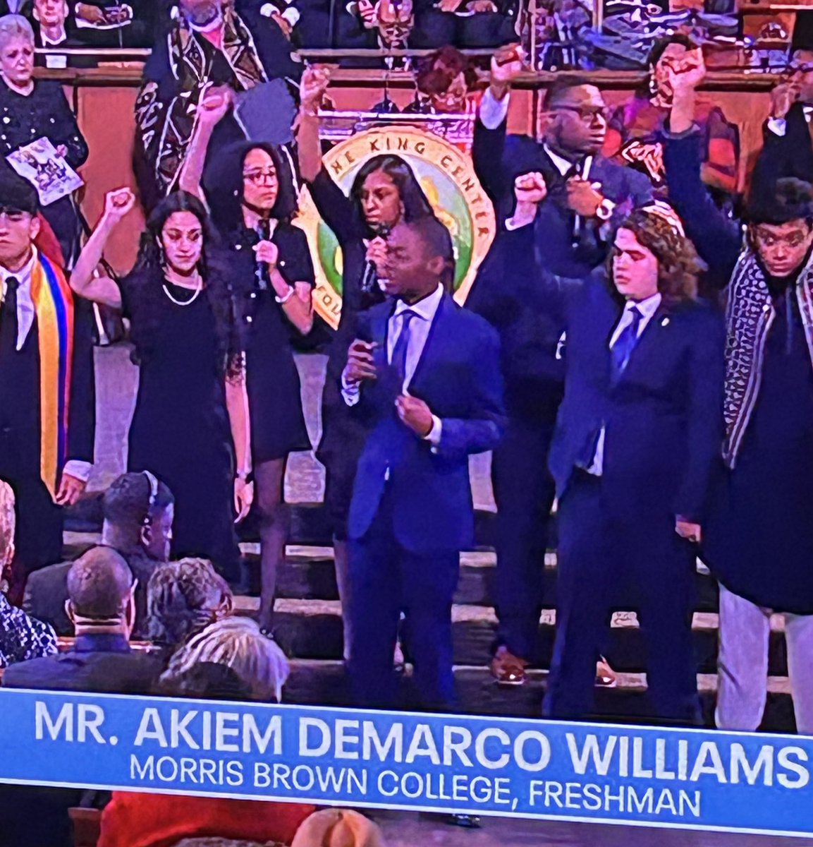 We are so proud of Mr. Freshman, Akiem Williams for participating in the Martin Luther King Jr. celebration today and representing Morris Brown College on a global stage! #TheResurgence