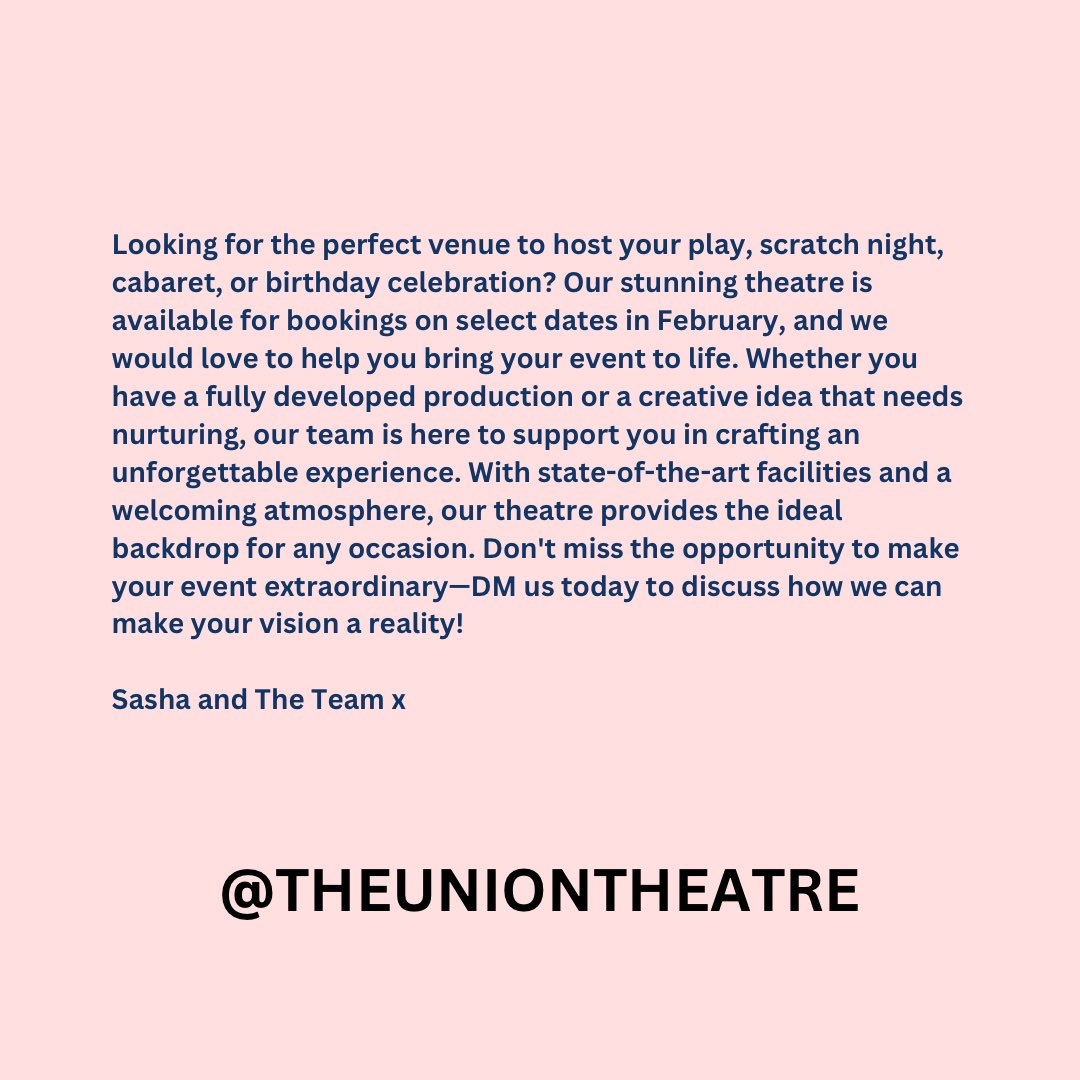 Birthday bash, scratch night, comedy, live music or performance space . Nights free in Feb 💕
