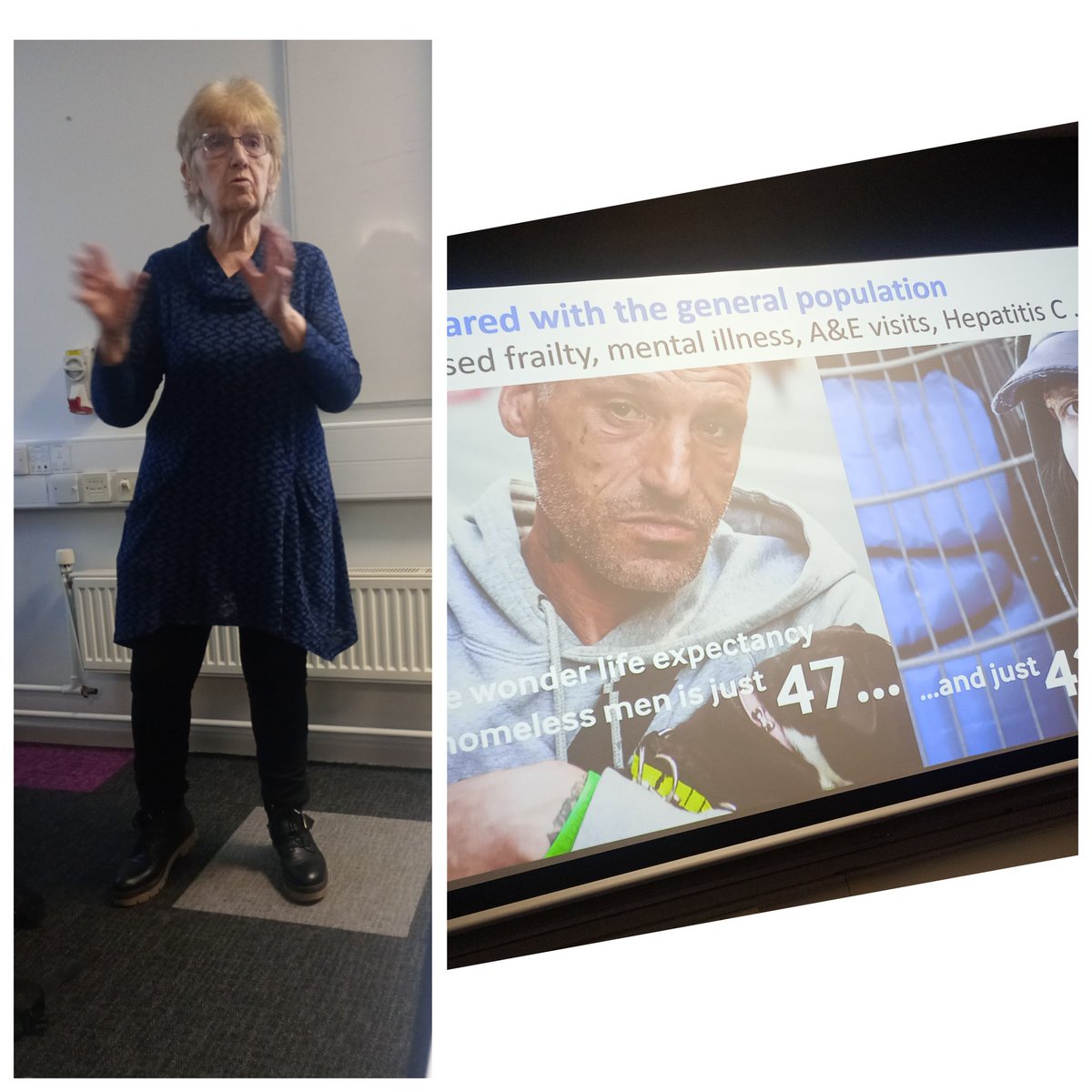 Dr Clare Pettinger (@drcpettingerrd) on Twitter photo Always a privilege to hear from <a href="/LyndseyWithers/">Lyndsey Withers🕷🇪🇺</a> who shared her powerful insights into #Homelessness & #complexneeds #traumainformed in #Plymouth to <a href="/PlymUni/">University of Plymouth</a> <a href="/PlymDietNut/">Dietetics & Nutrition</a> #nutrition & #dietetics #students #publichealth #socialdeterminants #health #wellbeing Always a privilege to hear from <a href="/LyndseyWithers/">Lyndsey Withers🕷🇪🇺</a> who shared her powerful insights into #Homelessness & #complexneeds #traumainformed in #Plymouth to <a href="/PlymUni/">University of Plymouth</a> <a href="/PlymDietNut/">Dietetics & Nutrition</a> #nutrition & #dietetics #students #publichealth #socialdeterminants #health #wellbeing