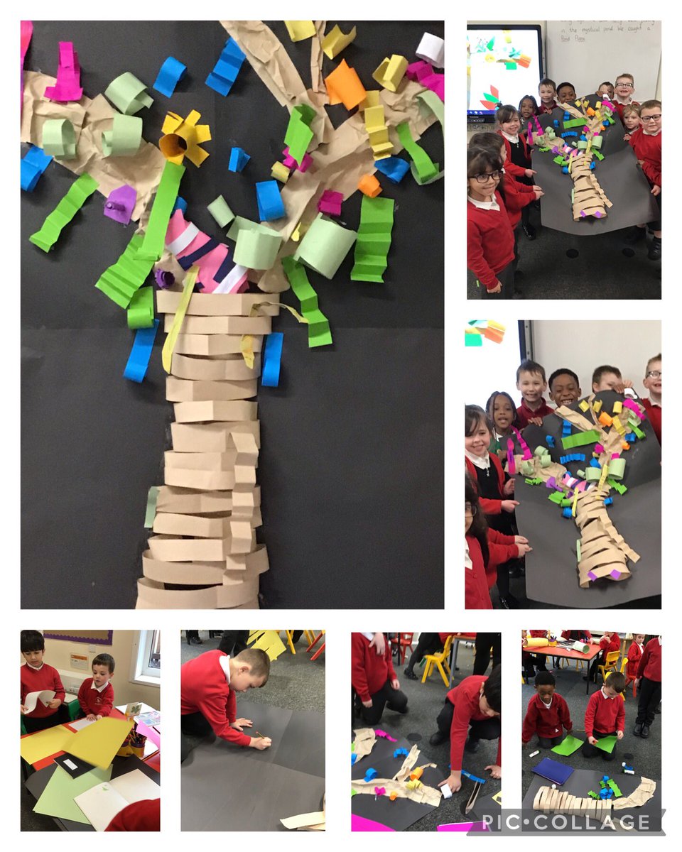Year 1 have created an imaginative sculpture “a tree of life “
Demonstrating splendid paper shaping skills.