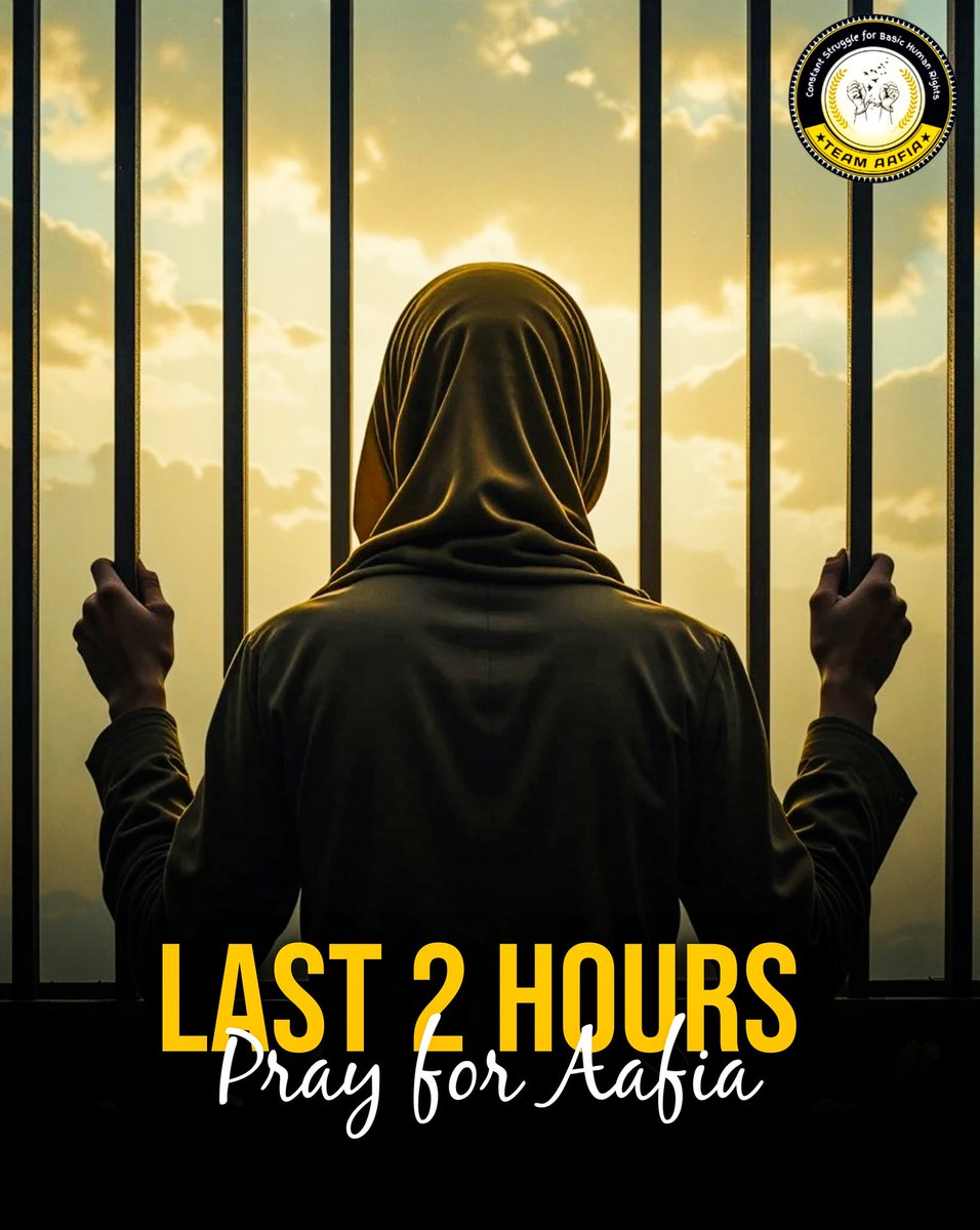 TeamAafiaOrg_'s tweet photo. Last 2 hours!
Let's file a petition in the divine office
#ThisTimeFreeAafia
Team Aafia Official
@TeamAafiaOrg_
 #AafiaSiddiqui #FreeAafia 
FMC Carswell https://t.co/O4zCHGK9IJ