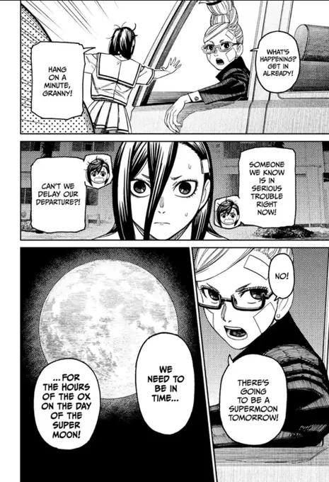 Despite having so many characters in one scene, the writing and dynamics are fresh and fun. Aira stayed behind to keep watch over their friend😢 she grew so much. They're all very endearing to me in how they care about each other...An okarun, aira and kinta team sounds badass 