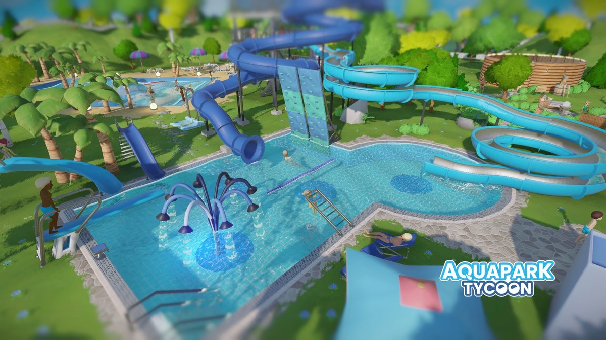 We're beating the #BlueMonday blues with a splash of fun in #AquaparkTycoon! 🌊💙 

#GameDev #soblue