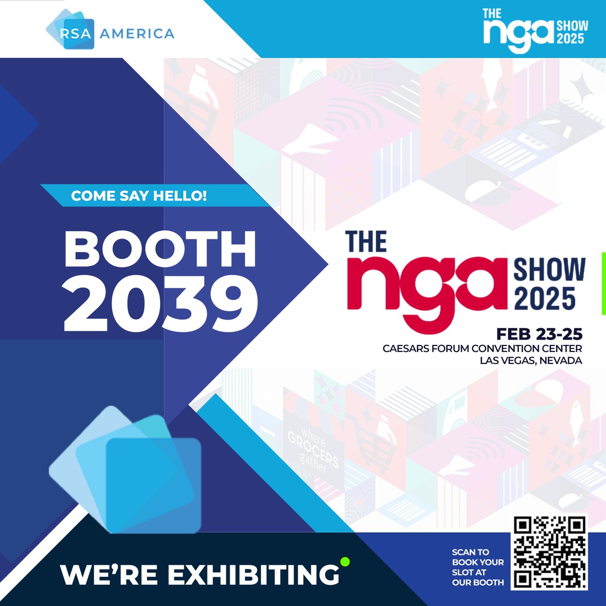 𝐑𝐒𝐀 𝐀𝐦𝐞𝐫𝐢𝐜𝐚 𝐚𝐭 𝐍𝐆𝐀 𝐒𝐡𝐨𝐰 2025: 𝐉𝐨𝐢𝐧 𝐔𝐬 𝐢𝐧 𝐋𝐚𝐬 𝐕𝐞𝐠𝐚𝐬!

Join us in Las Vegas from February 23-25, 2025, to explore the latest in independent grocery innovation! Don't miss the chance to connect with RSA America at Booth 2039. See you there!