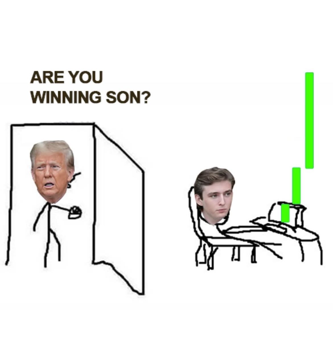 DearBitcoiner's tweet photo. The presidential family is just like the average American family—only on a larger stage. https://t.co/JaYGUyxjR6