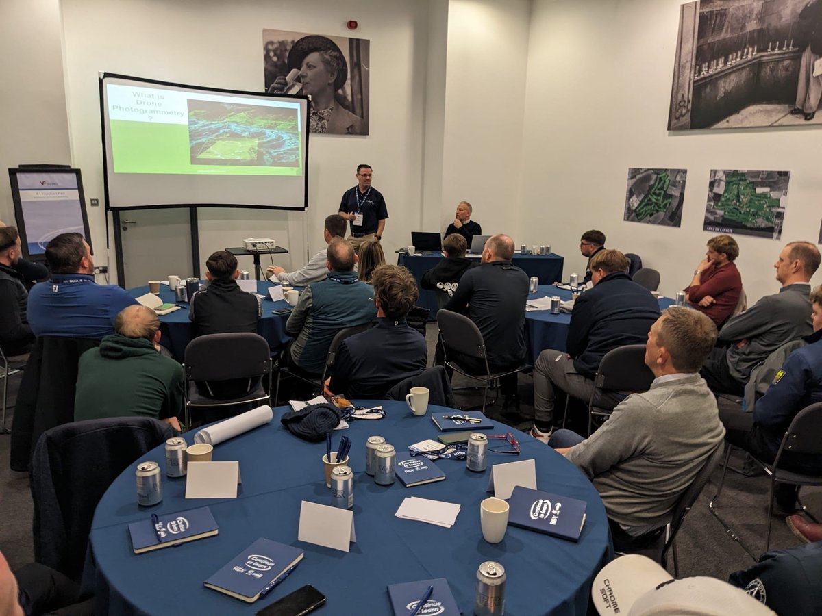 Clubnetsystems's tweet image. Our CEO John Aherne was thrilled to  present at BTME for BIGGA! John dived into the latest trends in drone and 3D technology shaping our industry. ⛳  #BTME2024 #BIGGA #DroneTechnology #3DModeling