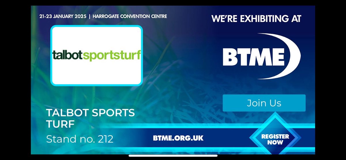 Our sports turf division are exhibiting at BTME, Harrogate this week.  Please feel free to join us on our stand to discuss your natural / hybrid surface requirements!
