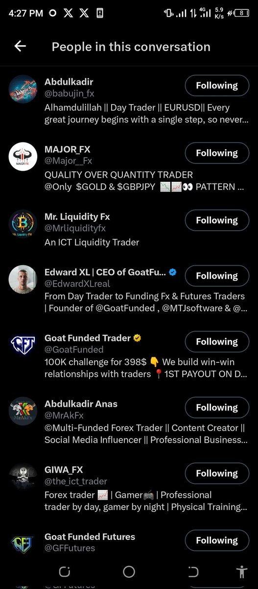 peresss08's tweet photo. @MrAkFx @GoatFunded @GFFutures @EdwardXLreal @babujin_fx @Major__Fx @Mrliquidityfx @the_ict_trader @adamshehuahmad @Naaammy 
@PandPearls 
@MAR_V_3L https://t.co/xPveWCBY0s