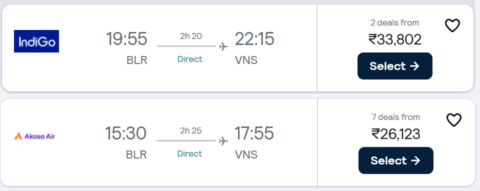 KADSAG's tweet photo. Oh, what a spectacle! BLR to VNS prices have reached new heights, soaring eight times higher than their usual flights! A golden chance to splurge, don't miss this dazzling sight! 😏 @MoCA_GoI (@MoCA_GoI)@IndiGo6E @airindia https://t.co/qxIZ28Ta5J