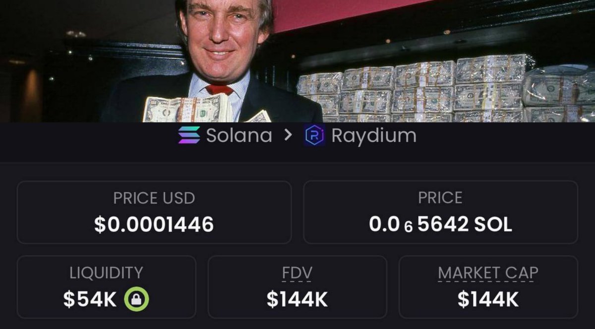 Just found next token like $TRUMP and #MELANIA

Sitting now at 150K MC

Trump insider said potential 100x

Just like &amp; retweet and comment "Mr President"

Randomly will pick and send CA in DM