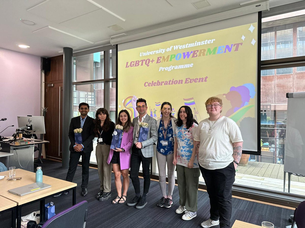 UniWestminster's tweet photo. Our LGBTQ+ Empowerment Programme is back for its second year! 👏🏳️‍🌈

Do you know any second-year students and above who identify as LGBTQ+ and would be interested in connecting with fellow students? 💛

🔗 Find out more and apply before 26 January: https://t.co/QeSCVmjK5h https://t.co/Hi8rffaBJW