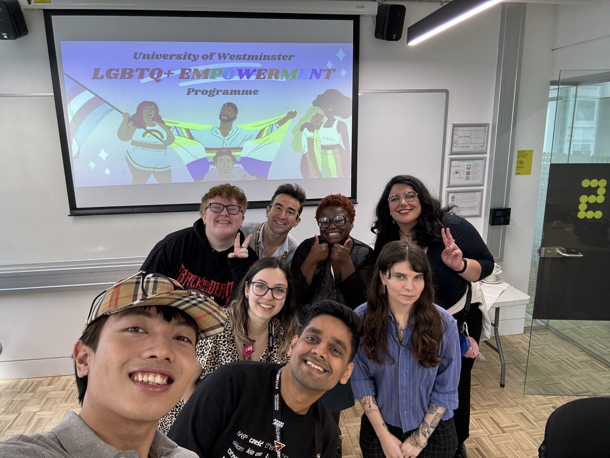 UniWestminster's tweet photo. Our LGBTQ+ Empowerment Programme is back for its second year! 👏🏳️‍🌈

Do you know any second-year students and above who identify as LGBTQ+ and would be interested in connecting with fellow students? 💛

🔗 Find out more and apply before 26 January: https://t.co/QeSCVmjK5h https://t.co/Hi8rffaBJW