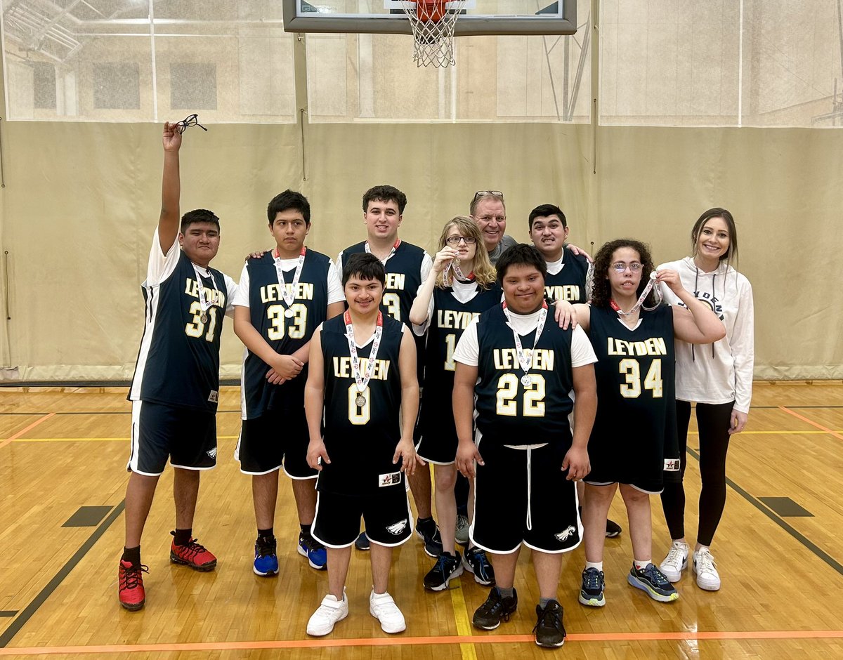 The Leyden Life team took 2nd place at the Special Olympics regional basketball tournament this weekend! Way to go, Eagles!! #LeydenPride 🏀🥈